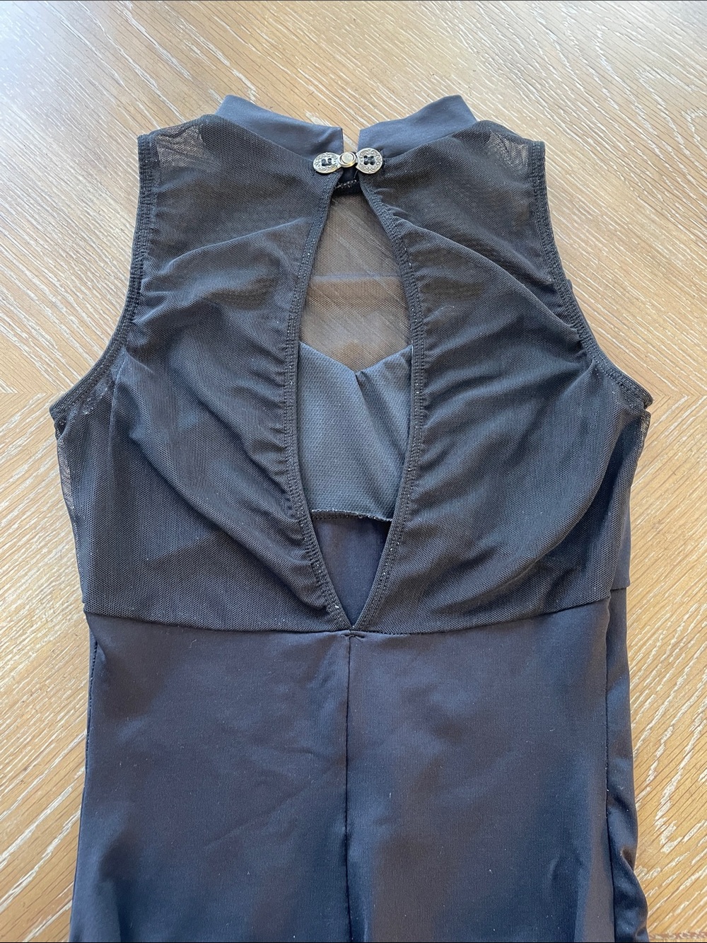 AinslieWear Black Sleeveless Mesh Leotard - Picture 7 of 8
